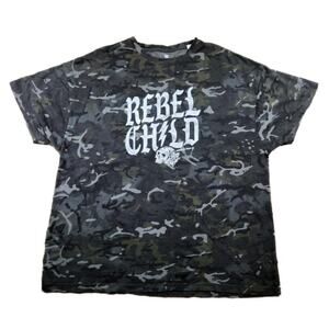 SOUTHERN BLISS OVERSIZED CAMOUFLAGE REBEL CHILD GRAPHIC TSHIRT COUNTRY WESTERN